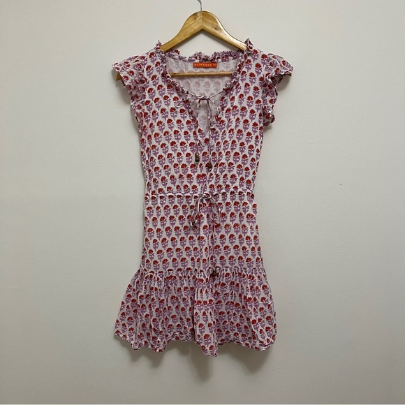 Oliphant Women’s Mini Dress Floral Tie Waist & Top Size XXS Bohemian - Picture 1 of 5